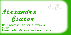 alexandra csutor business card